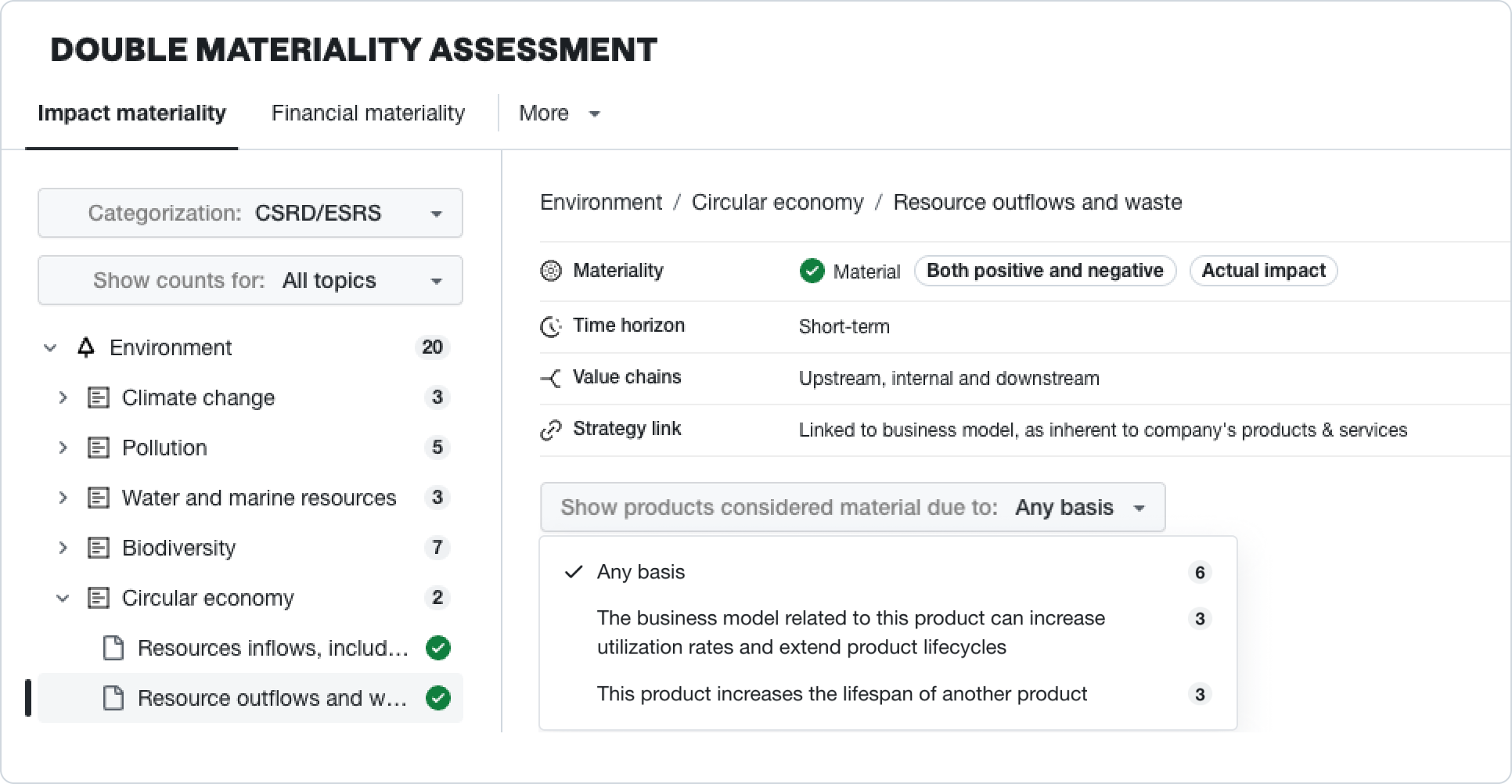 Framery's double materiality assessement on Upright Platform